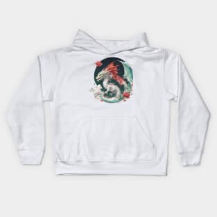 Chinese Dragon with Roses Kids Hoodie